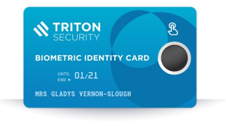 Triton security bio card