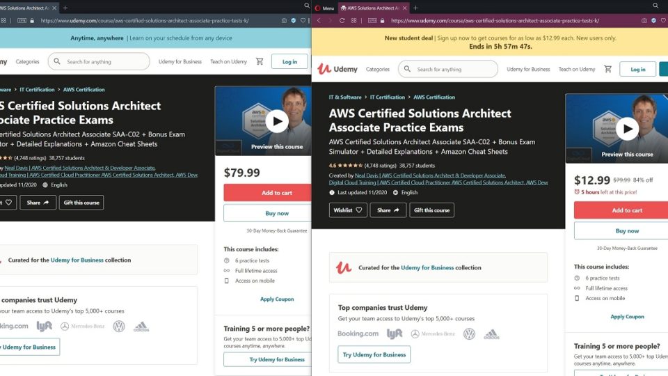Avoid paying full cost for Udemy courses after the discount has expired
